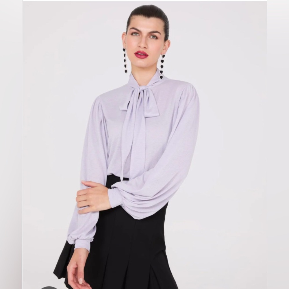 Textured Bow Blouse